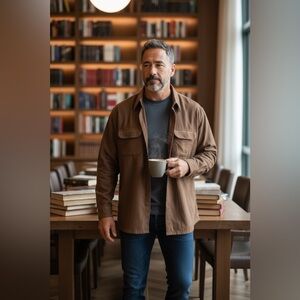 Men's Brown Soft Suede Jacket 3XL and 2XB